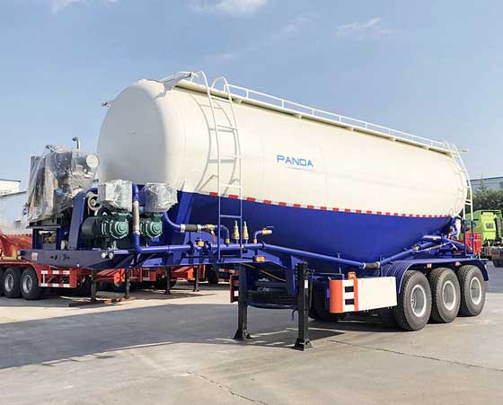v shape bulk cement trailer