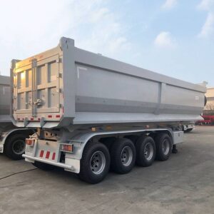 3 axle 40m3 aluminum end dump trailer for sale
