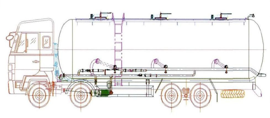 bulk cement tank truck drawings