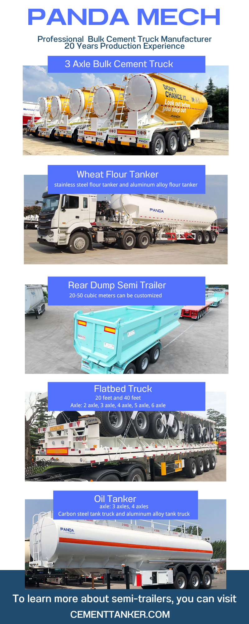 panda bulk cement truck manufacturer